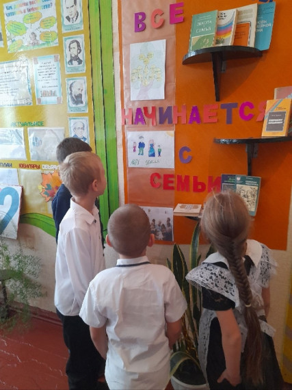 Книжная выставка «Все начинается с семьи».